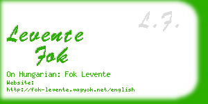 levente fok business card